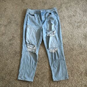 American eagle - ripped mom straight jeans (stretch)